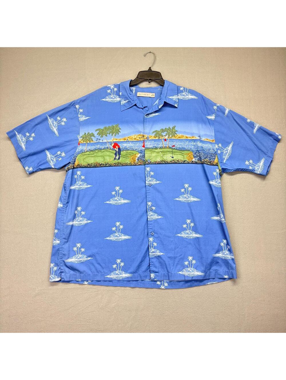 Retreat Golf Shirt Scene Size XXL 100% Cotton